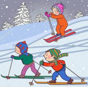 Раскраска лыжник для детей #14 #105539