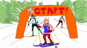 Раскраска лыжник для детей #18 #105543