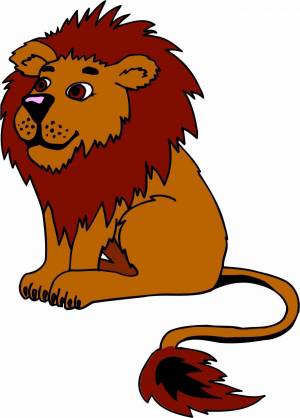 Раскраска льва для детей #17 #105600