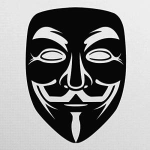 Раскраска маска анонимуса #2 #108595