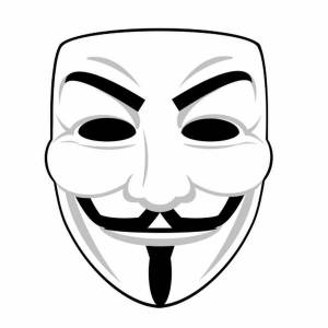 Раскраска маска анонимуса #4 #108597