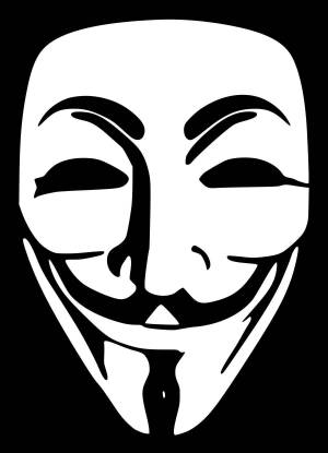 Раскраска маска анонимуса #9 #108602
