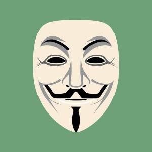 Раскраска маска анонимуса #20 #108613