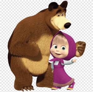 Раскраска маша и медведь для детей #5 #109803