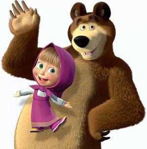 Раскраска маша и медведь для детей #34 #109832