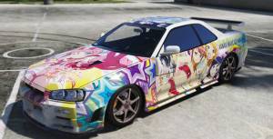 Раскраска машины с раскраской аниме в гта 5 #25 #111398