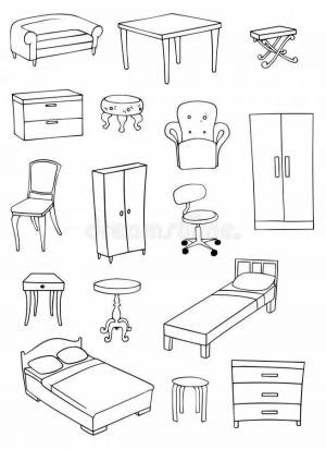 Раскраска мебель для детей 6 7 лет #7 #111571