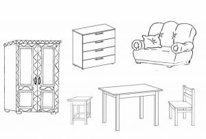 Раскраска мебель для детей 6 7 лет #10 #111574