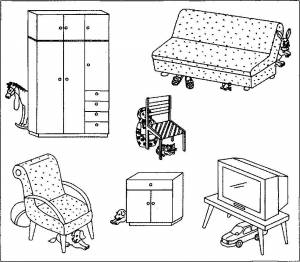 Раскраска мебель для детей 6 7 лет #20 #111584