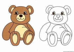 Раскраска медведь для детей 3 4 лет #1 #111926