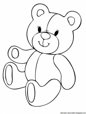 Раскраска медведь для детей 3 4 лет #6 #111931