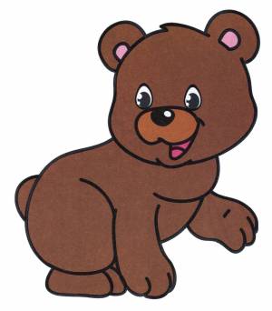 Раскраска медведь для детей 3 4 лет #20 #111945