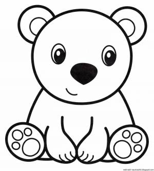 Раскраска медведь для детей 3 4 лет #22 #111947