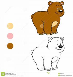 Раскраска медведь для детей 3 4 лет #29 #111954