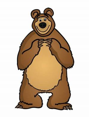 Раскраска медведь картинка для детей #12 #112007