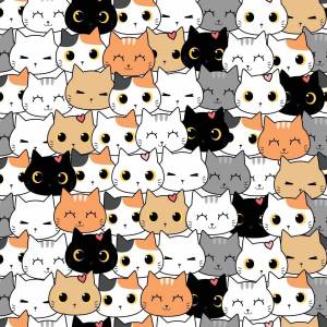 Раскраска много котиков #16 #114301