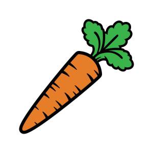 Раскраска морковка для детей 2 3 лет #1 #115494