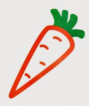 Раскраска морковка для детей 2 3 лет #4 #115497