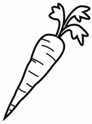 Раскраска морковка для детей 2 3 лет #17 #115510