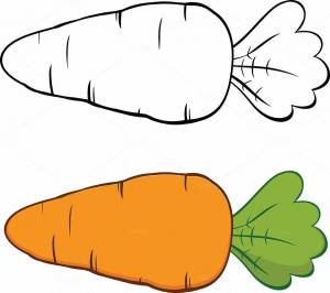 Раскраска морковка для детей 2 3 лет #23 #115516