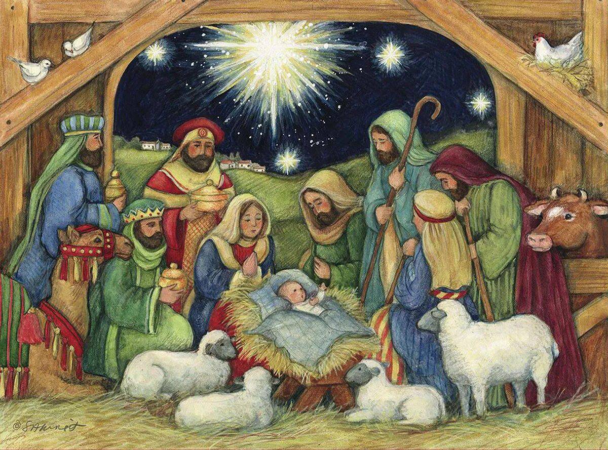 Ночь про рождество. Рождение Иисуса Христа в вертепе. Рождество Христово Рождественский вертеп. Поклонение Пастухов вертеп. Вертеп Иисуса Христа.