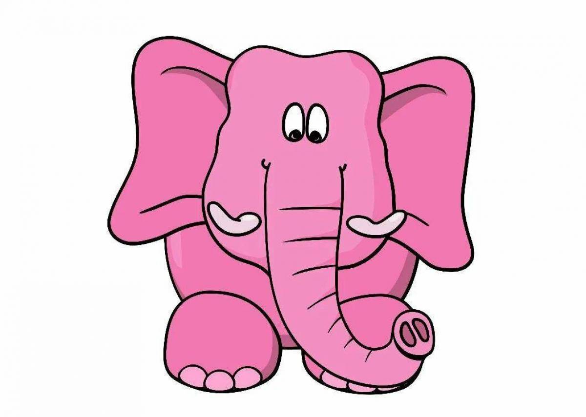 Слоник вк. Слон мультяшный. Слоник мультяшный. Розовый Слоник. Слон рисунок.