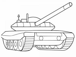 Раскраска танк для детей #21 #10135
