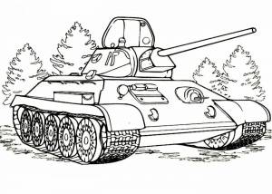 Раскраска танки для мальчиков #33 #10176
