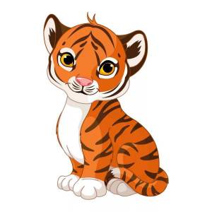 Раскраска тигр для детей #2 #10184