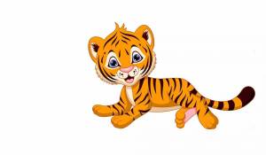 Раскраска тигр для детей #4 #10186