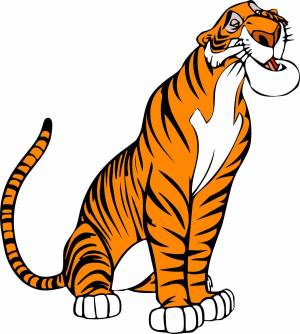 Раскраска тигр для детей #17 #10199