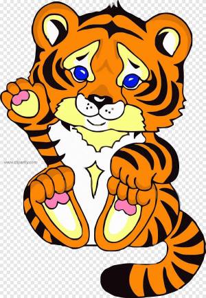 Раскраска тигр для детей #25 #10207