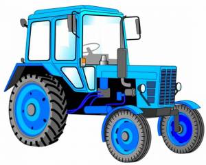 Раскраска трактор для детей #6 #10434