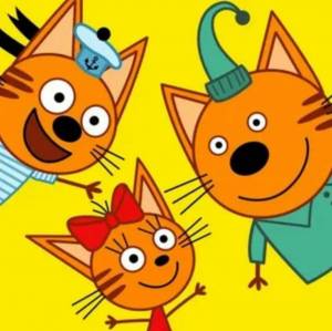 Раскраска три кота для детей #30 #10555