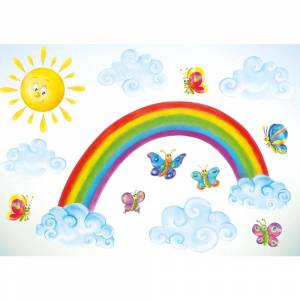 Раскраска радуга для детей #24 #8121