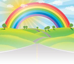 Раскраска радуга для детей #27 #8124