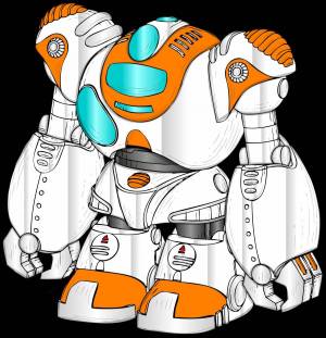 Раскраска робот для детей #15 #8463