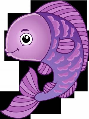 Раскраска рыбка для детей #9 #8772