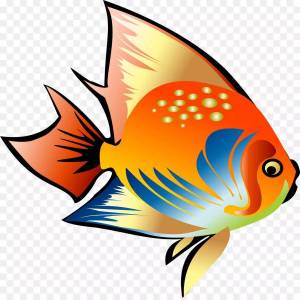 Раскраска рыбка для детей #21 #8784