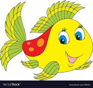Раскраска рыбка для детей #28 #8791