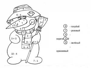 Раскраска с примерами 1 класс в пределах 10 #10 #8840