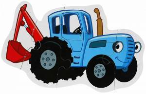 Раскраска синий трактор для малышей #1 #9003