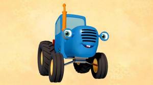 Раскраска синий трактор для малышей #11 #9013