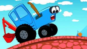 Раскраска синий трактор для малышей #27 #9029