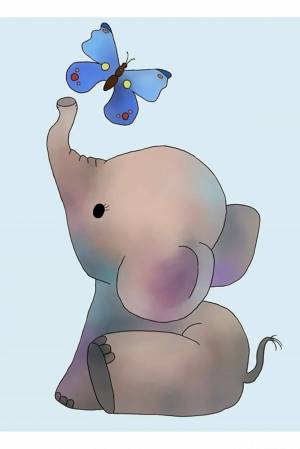 Раскраска слоник #6 #9254
