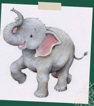 Раскраска слоник #25 #9273