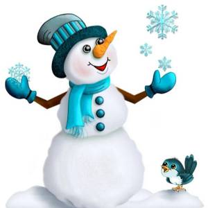 Раскраска снеговик для детей #11 #9360