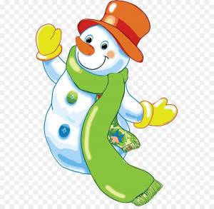 Раскраска снеговик для детей #17 #9366