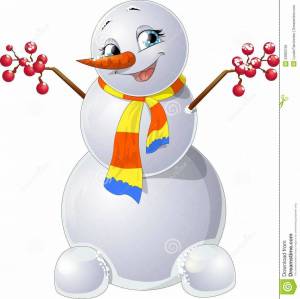 Раскраска снеговик для детей #23 #9372