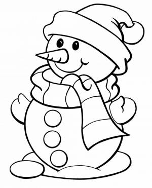 Раскраска снеговик для детей 3 4 лет #18 #9400